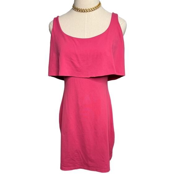 Susana Monaco flounce top back cut out stretch body con tank dress size medium M - Picture 1 of 6